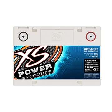 XS Power D3400 AGM Battery - 3300 Amp 12V Powercell