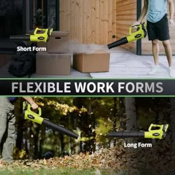 Leaf Blower, 21V Cordless Electric Leaf Blower with 2 2.0Ah Batteries and 1 Hour Fast Charger, Lightweight Leaf Blower for Patio Cleaning, Lawn Care, Blowing Fallen Leaves and Dust, etc.