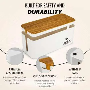 DMoose Cable Management Box - Tidy Cables with Style and Safety