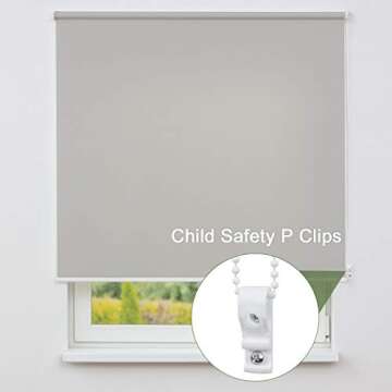 SelfTek 2 Set 25mm Roller Blind Fittings Plastic Brackets Beaded Chain Rolling Blind Replacement Repair Kit with 2 Pieces Child Safty P-Clips and Screws