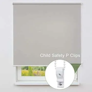 SelfTek 2 Set 25mm Roller Blind Fittings Plastic Brackets Beaded Chain Rolling Blind Replacement Repair Kit with 2 Pieces Child Safty P-Clips and Screws