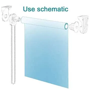 SelfTek 2 Set 25mm Roller Blind Fittings Plastic Brackets Beaded Chain Rolling Blind Replacement Repair Kit with 2 Pieces Child Safty P-Clips and Screws