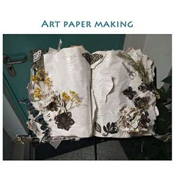 AHTONG 2 Pack Real Dried Leaf Flowers Plant Herbarium with Tweezers for Craft Jewelry Making (Yellow and White)