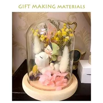 AHTONG 2 Pack Real Dried Leaf Flowers Plant Herbarium with Tweezers for Craft Jewelry Making (Yellow and White)