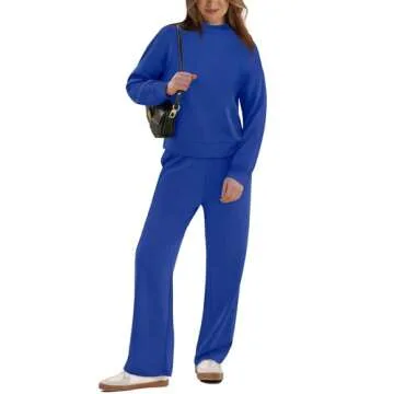 WIHOLL 2 Piece Sets for Women Dressy Cozy Lounge Sets Fall Clothes Vacation Travel Airport Outfits S...