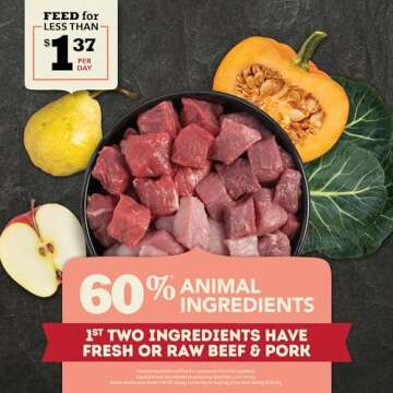 ACANA Grain Free Dry Dog Food, Red Meat Recipe 25lb