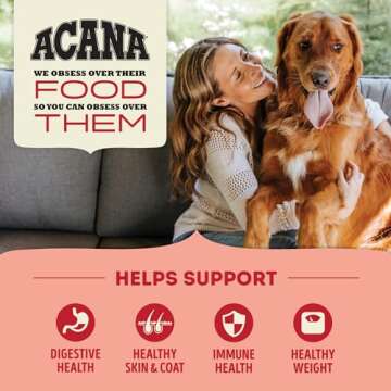 ACANA Grain Free Dry Dog Food, Red Meat Recipe 25lb