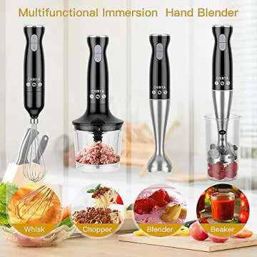 Powerful 4-in-1 Immersion Hand Blender with Accessories