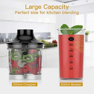 Powerful 4-in-1 Immersion Hand Blender with Accessories