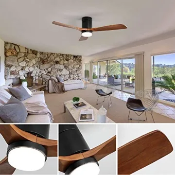 Modern Sofucor Flush Mount Ceiling Fan with Lights