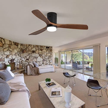 Modern Sofucor Flush Mount Ceiling Fan with Lights