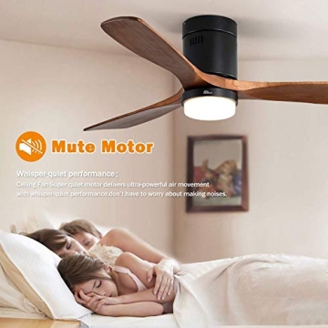 Modern Sofucor Flush Mount Ceiling Fan with Lights
