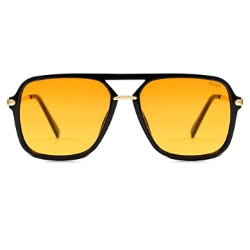 SOJOS Sunglasses for Women & Men, Square, Retro, Polarized Lens, Trendy Aviator, 90s Shades (SJ2229,...