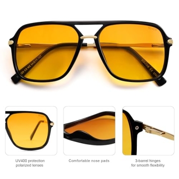 SOJOS Retro Polarized Sunglasses for All - Stylish & UV Protected