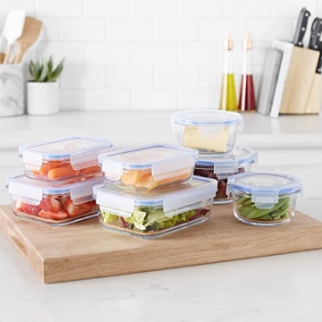 Leak-Proof Glass Food Storage Containers 14-Piece