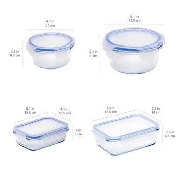 Leak-Proof Glass Food Storage Containers 14-Piece
