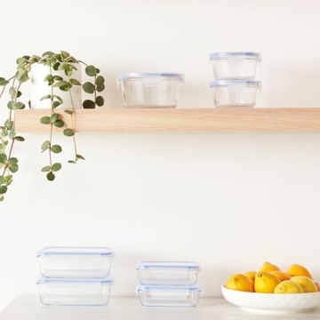 Leak-Proof Glass Food Storage Containers 14-Piece