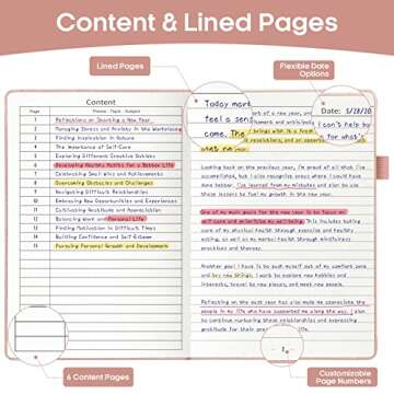 Journal Notebook For Writing,320 Pages Lined Hardcover Leather Journals For Women Men,Notebooks College Ruled For Work Organization,Note Taking (7.1" X 10")-Rose Gold