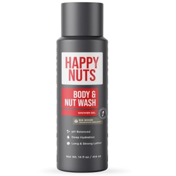 HAPPY NUTS Big Wood Body Wash for Men - Moisturizing Shower Gel