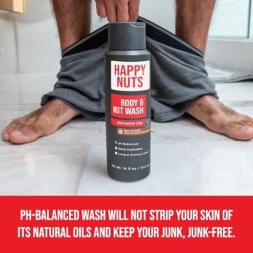 HAPPY NUTS Big Wood Body Wash for Men - Moisturizing Shower Gel