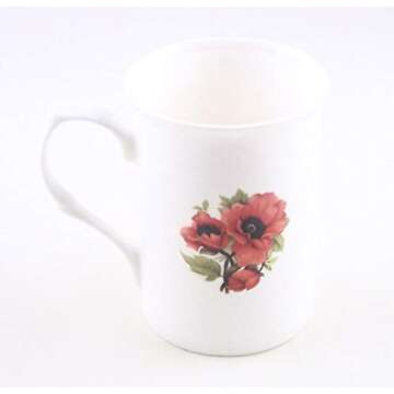Autumn Poppy Chintz - Fine English Bone China Mug - England