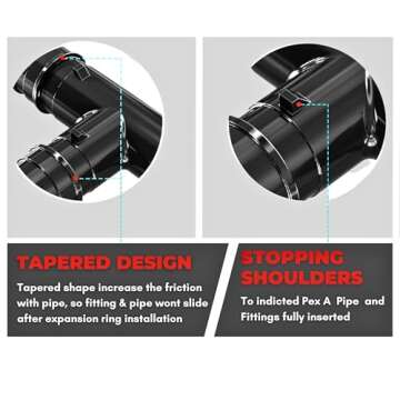 Poly Pex A Expansion Fittings F-1960 1/2" Combo With 1/2" inch Tees "T" [10 PCS], 1/2" Elbows [10 PC...