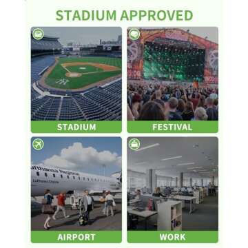 MAY TREE Clear Tote Bag Stadium Approved, Clear Beach Bag for Sports Work Security Travel Stadium Concert-White