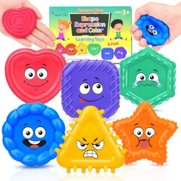 Sensory Toys for Kids - Social Emotional Feelings Toys for Special Needs, Texture Shapes Learning Ta...