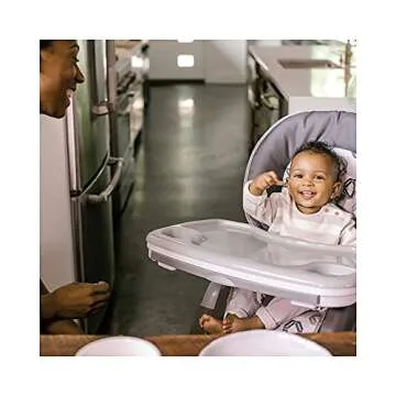 Ingenuity SmartServe 4-in-1 High Chair with Swing Out Tray – Clayton – High Chair, Toddler Chair, & Booster