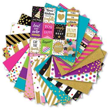 Creative Confetti Scrapbook Project Paper Pad for All Ages 12" x 12"