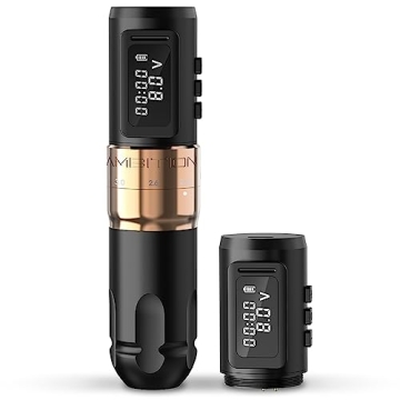 Ambition MARS-U Wireless Tattoo Machine with Adjustable Stroke - Rotary Cartridge Tattoo Machine Pen...