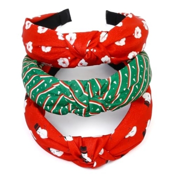 Stylish Christmas Headbands for Women and Girls - Knotted Hair Accessories 3PCS