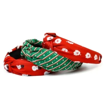 Stylish Christmas Headbands for Women Girls Knotted Holiday Hair Accessories