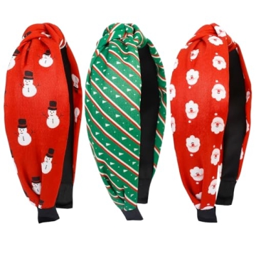 Stylish Christmas Headbands for Women Girls Knotted Holiday Hair Accessories