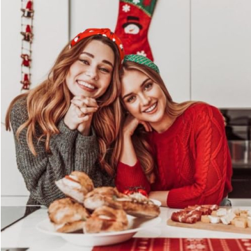 Stylish Christmas Headbands for Women Girls Knotted Holiday Hair Accessories