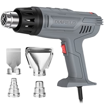 DIAFIELD 1850W Heat Gun with Adjustable Temperature & Durability