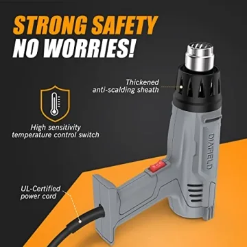 DIAFIELD 1850W Heat Gun with Adjustable Temperature & Durability