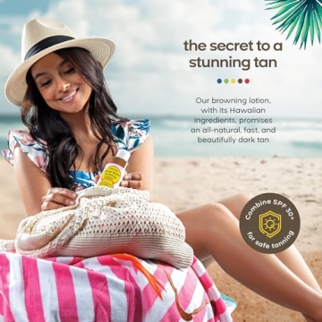 Maui Babe Browning Lotion for Natural Hawaiian Tan - 4 Oz