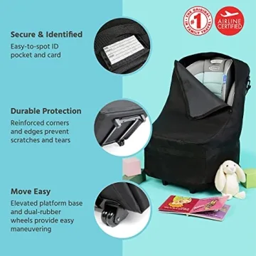 J.L. Childress Wheelie Car Seat Travel Bag with Wheels