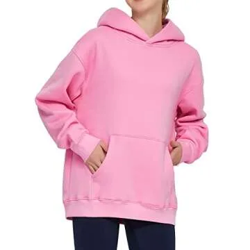 THE GYM PEOPLE Women's Oversized Hoodie Loose fit Soft Fleece Pullover Hooded Sweatshirt With Pockets Pink