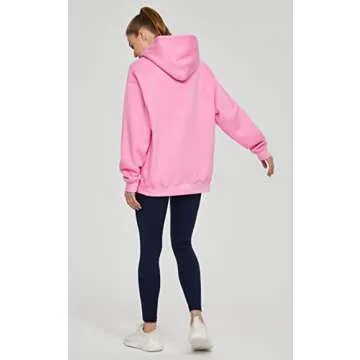 THE GYM PEOPLE Women's Oversized Hoodie Loose fit Soft Fleece Pullover Hooded Sweatshirt With Pockets Pink