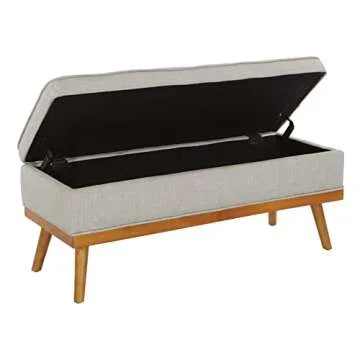 Mid-Century Modern Storage Bench - OSP Home Furnishings