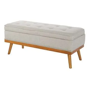 Mid-Century Modern Storage Bench - OSP Home Furnishings