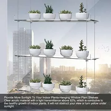 ZerzSemp 3-Tier Adjustable Acrylic Plant Shelves for Windows