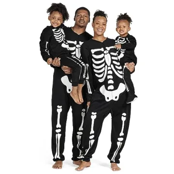 The Children's Place Matching Family Halloween Pajama Set – Glow-in-the-Dark Skeleton Design, 3T