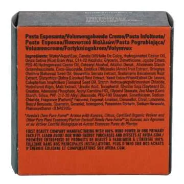 Aveda Men Pure-Formance Thickening Paste | Thickens Hair | Versatile Hold | Natural Finish Hair Styling Paste | 91% Naturally Derived*, 2.5 Fl Oz