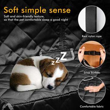 BRONZEMAN Waterproof Heavy-Duty Car Seat Cover for Pets