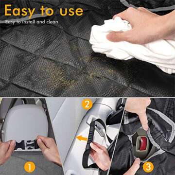 BRONZEMAN Waterproof Heavy-Duty Car Seat Cover for Pets
