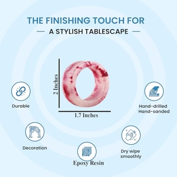 Elegant Napkin Rings Set of 12 for All Occasions - Pastel Decor