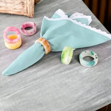 Elegant Napkin Rings Set of 12 for All Occasions - Pastel Decor